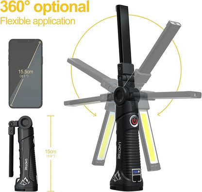 Tool Gifts for Men Dad LED Work Light, 4 Pack Rechargeable Flashlight - Image 5