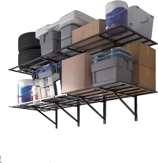 Garage Storage Shelving Wall Mounted, 2 Pack 2x6Ft, Loads 1600 Lbs Heavy Duty by Garvee