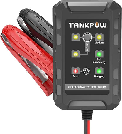 1.5-Amp Smart Car Battery Charger, 6V and 12V Automotive Battery Charger by TANKPOW