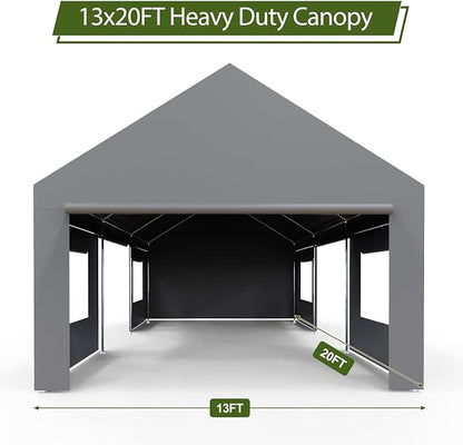 Heavy Duty Carport 13x20 FT Oversized Portable Garage - Image 2