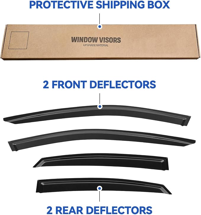 Window Visors Rain Guards for 2019 2020 2021 2022 2023 2024 Kia Forte, - Image 5