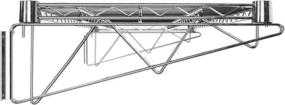 18" x 48" Chrome Wire Wall Mount Shelf - Image 4