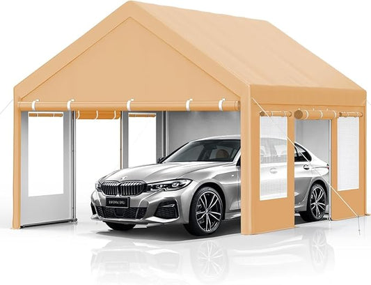 13x20 FT Heavy Duty Carport, Oversized Portable Garage by Hipicute
