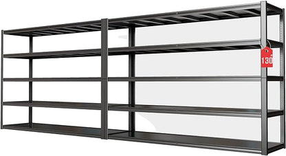 65" W Garage Shelving Heavy Duty, Adjustable 5 Tier Metal Shelves, Commercial by PMKES