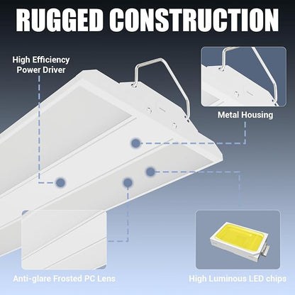 150W 2 Pack 2FT LED Linear High Bay Shop Light Fixture, Indoor Area Workshop - Image 5