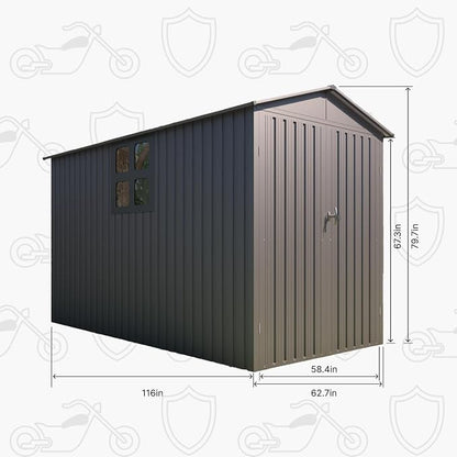 5’ x 10’ Motorcycle Storage Sheds, Metal Shelter & Garage - Image 6