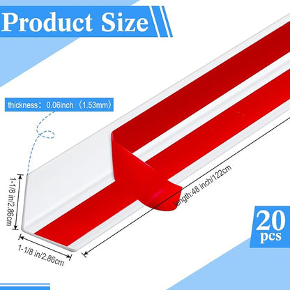 Sasylvia 10 Pcs Wall Corner Protector Guards, 1-1/8 x 36 Inches Self Adhesive - Image 2