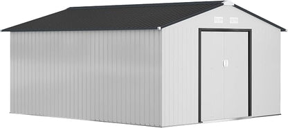 Outsunny 11' x 13' Outdoor Storage Shed, Garden Tool Metal Shed by Outsunny