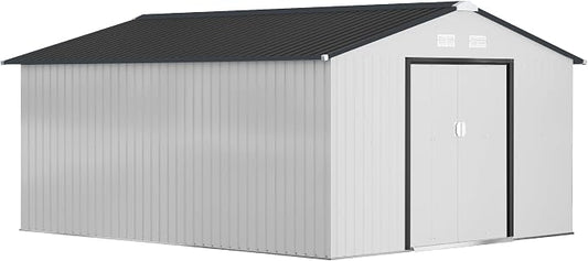 Outsunny 11' x 13' Outdoor Storage Shed, Garden Tool Metal Shed by Outsunny