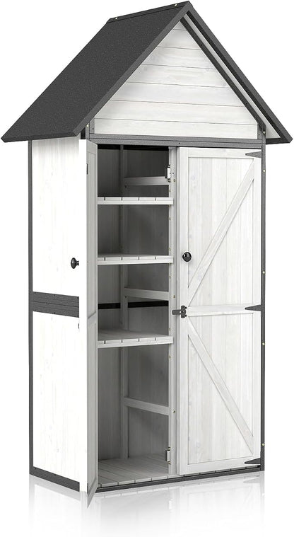Outdoor Storage Shed with Sloped Roof by Suumerpety