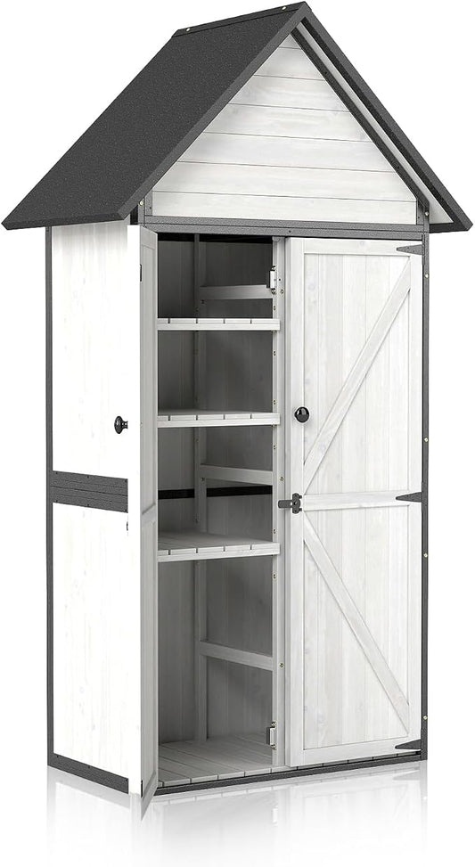 Outdoor Storage Shed with Sloped Roof by Suumerpety