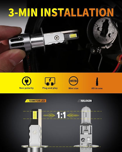 Upgraded H1 Light Bulbs, 900% Brightness - Image 4