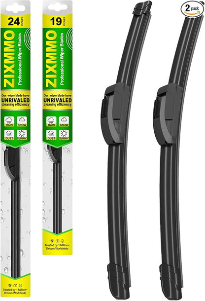QUALITY 24in + 19in Premium All-Season Windshield Wiper Blades by ZIXMMOFactoryWiperBlade