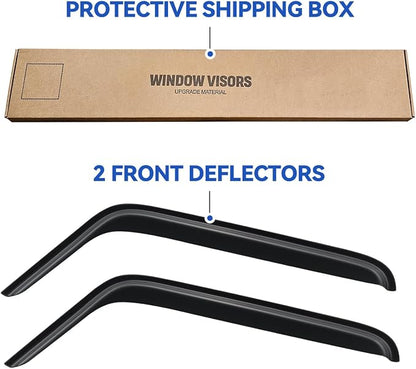 Window Visors Rain Guards for 2007-2018 Jeep Wrangler 2-Door, Out-Channel - Image 5