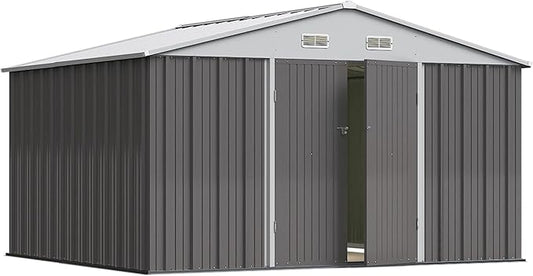 Greesum 10×8FT Outdoor Storage Shed, Metal Patio Storaged Sheds by BuynowfromGreesum