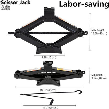 Scissor Jack for Car-3.0Ton 丨Car Jack Kit-Tire Jack丨Portable, 丨deal for SUV and - Image 5