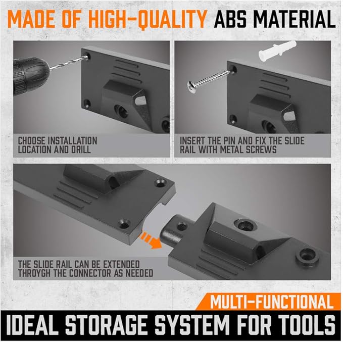 HORUSDY 64 Inch Adjustable Storage System, Wall Mount Tool Organizer, Tool - Image 5