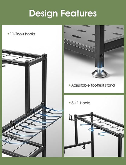 Garden Tool Organizer – Heavy-Duty Carbon Steel Storage Rack - Image 3