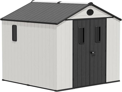 EAGLE PEAK 8x8 Resin Outdoor Storage Shed, Weatherproof Garden Shed - Image 9