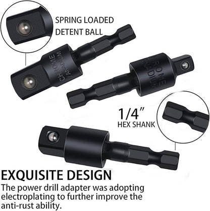 17Pcs Tools Flexible Drill Bit Extension, Include 3Pcs Rotatable Socket Adapter - Image 6