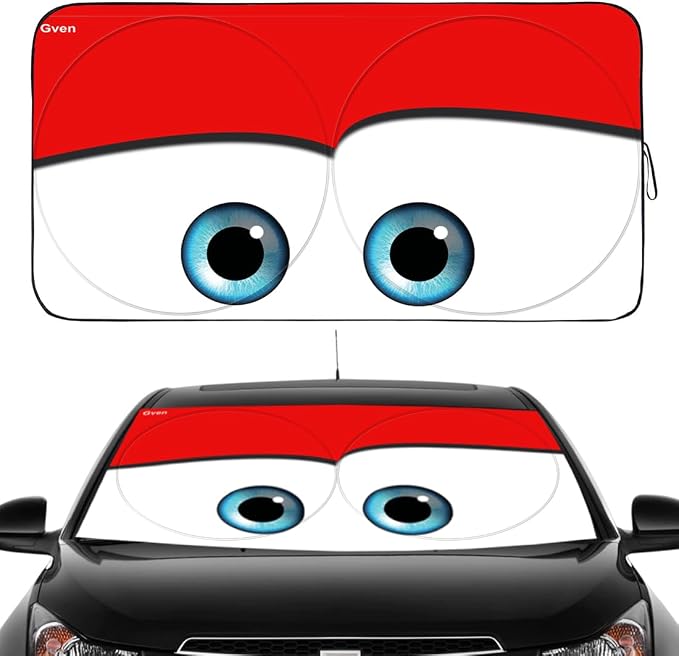Gven- The Original Patented Car Eyes Windshield Sun Shade 2025 Pink Car by Gven