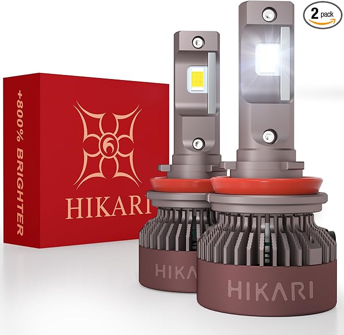 HIKARI WINGS H11 Fog light, 40000LM Pure White 6000K LED Bulbs, Plug & Play by HIKARI