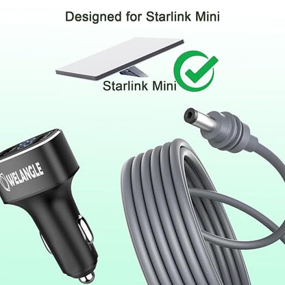 3 in 1 Car Power Cable for Starlink Mini Cigarette Lighter Adapter, Car Charger - Image 6