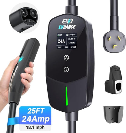 Level 2 EV Charger for Tesla, 24Amp 240V/25FT NEMA 10-30 Plug, 25FT Cable for - Image 8