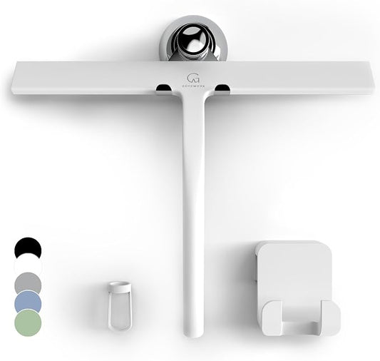 GÜTEWERK Shower Squeegee for Glass Doors, Silicone Window Squeegee, Bathroom by G%C3%9CTEWERK