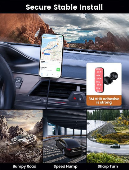 MOKPR for Magsafe Car Mount Charger-15W Wireless Car Charger-Magnetic Car Phone - Image 4