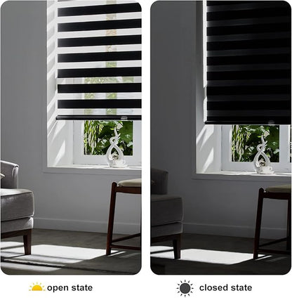 Persilux Cordless Zebra Blinds for Windows Roller Windows Shades Dual Layer - Image 5