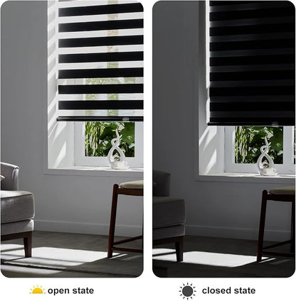 Persilux Cordless Zebra Shades Free-Stop Window Shades Dual Layer Light Control - Image 5