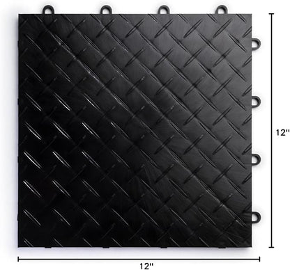 Big Floors RaceDeck Diamond Plate Design, Durable Interlocking Modular Garage - Image 8