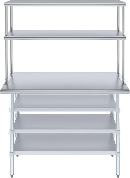 Amgood 18" x 48" Stainless Steel Work Table - Image 2