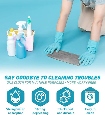 Microfiber Cleaning Cloth Grey-24Pcs 2100 Series Ultra Soft Highly Absorbent - Image 3