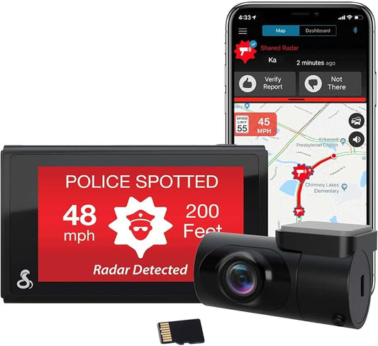 Cobra Smart Dash Cam + Rear Cam – QHD+ 1600P Resolution, Built-in Wi-Fi & GPS by CobraElectronics