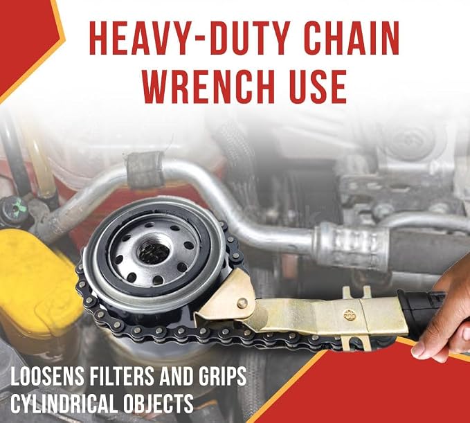 Mytee Products 2 Pack 15" Heavy-Duty Oil Filter Chain Wrench - Image 4