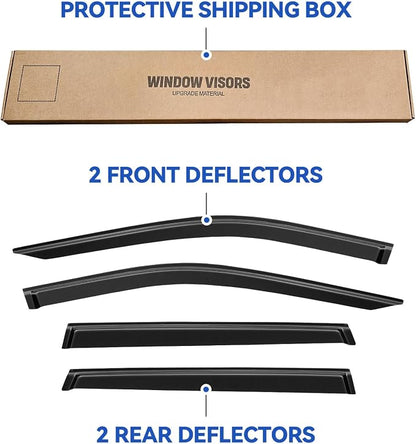 Window Visors Rain Guards for 2017-2025 Jeep Compass, Out-Channel Window Vent - Image 5