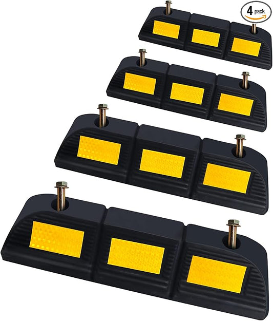 Parking Stopper for Garage Parking Aid 4 Pack Block, Car Truck Curb Floor by Unknown