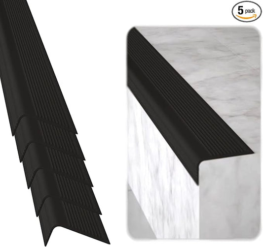 Rubber Bond Stair Edge Protector 36x2x1 inch Anti-Slip Stair Corner Trim Rubber by RUBBER+BOND