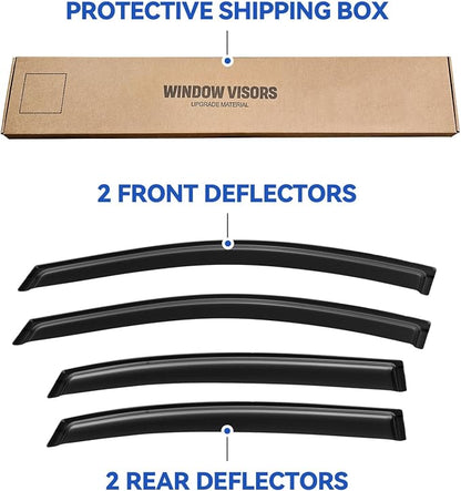 Window Visors Rain Guards for 2006-2013 Chevy Impala, Out-Channel Window Vent - Image 5