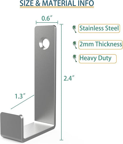 Hooks for Hanging Stainless Steel Heavy Duty Coat Hook Wall Hooks Robe Hanger - Image 7