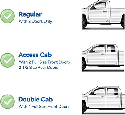 Window Visors Rain Guards for 1995-2004 Toyota Tacoma Regular Cab, Out-Channel - Image 2