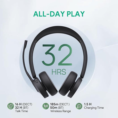 Yealink WH64 DECT & Bluetooth Dual Teams Wireless Headset, 606 ft Range On Ear - Image 4