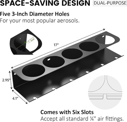 Spray Can Holder Rack Organizer, Pneumatic Tool Aerosol Rack Combo Paint Bottle - Image 2