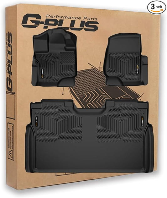G-PLUS Floor Mats Fit for Ford F150 2015-2025 Super Crew w/o Fold Flat Storage by G-PLUS