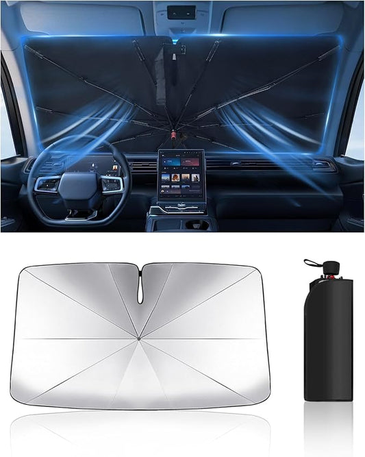 Foldable Windshield Sun Shade Umbrella – Reflective Car Window Cover by Noiclub