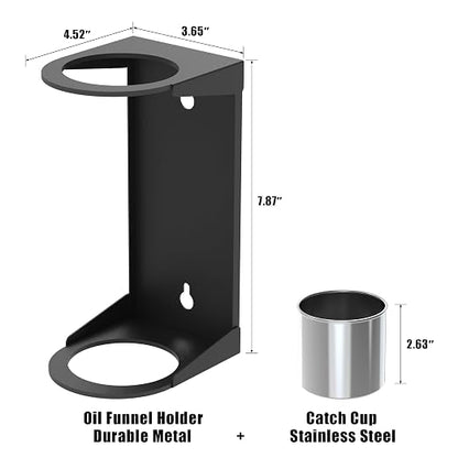 UNITEDPOWER Wall Mount Oil Funnel Holder, Organizer Storage Rack - Image 2