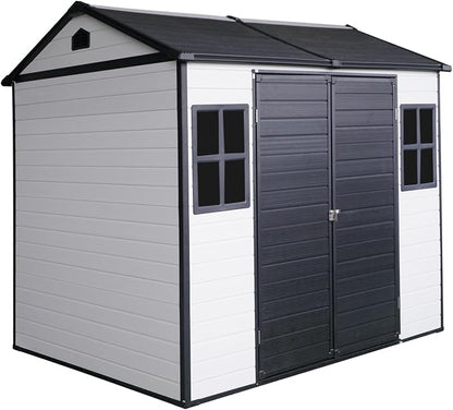 8x6 FT Outdoor Storage Shed, Resin Garden Shed - Image 7