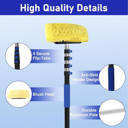 12FT Car Wash Brush with Long Handle, Car Cleaning Brush with Soft Bristle - Image 2